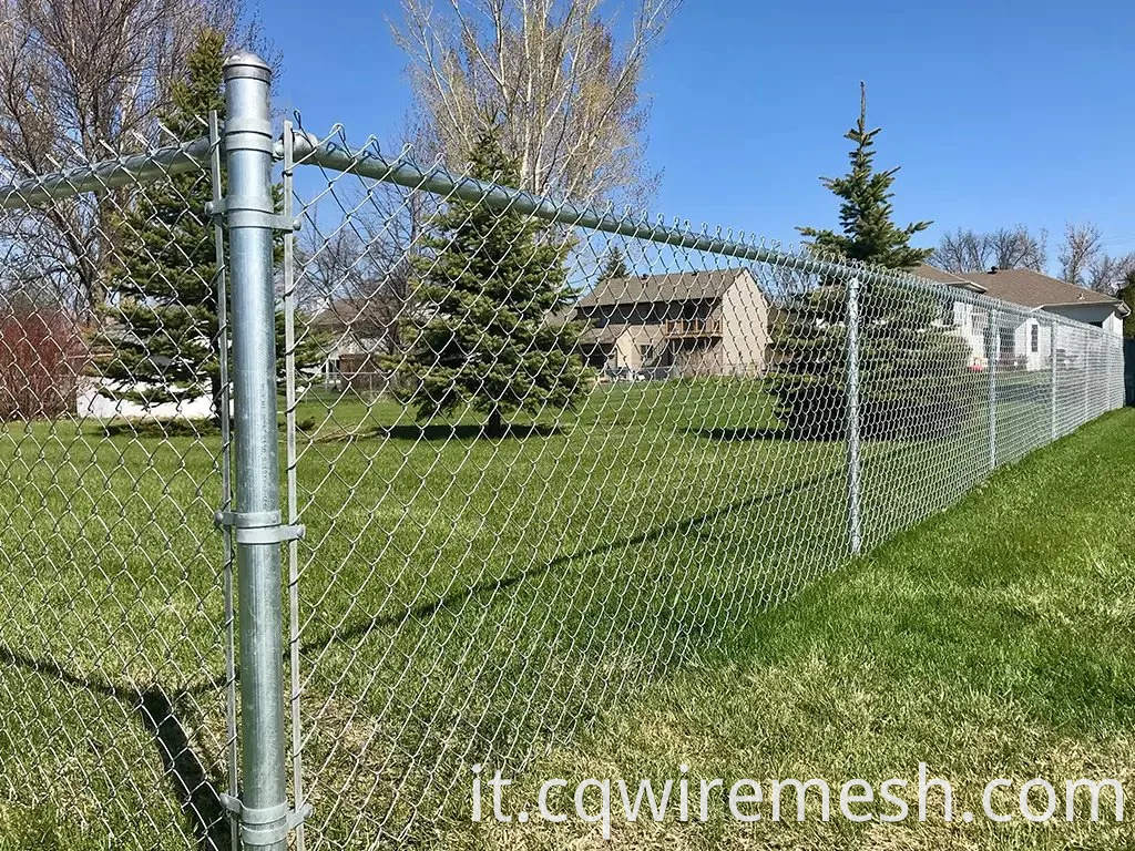 Galvanizzato PVC Filo rivestito in mesh Diamond Cyclone Cyclone Catena Colletta